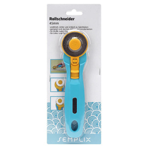 Semplix rotary cutter Maxi (for left + right-handers / 45 mm / blue)