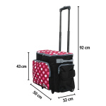Semplix Nähmaschinentrolley Polka Dots beere/rosa