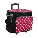 Semplix Nähmaschinentrolley Polka Dots beere/rosa
