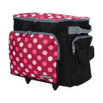 Semplix Nähmaschinentrolley Polka Dots beere/rosa
