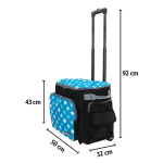 Semplix Nähmaschinentrolley Polka Dots petrol/türkis