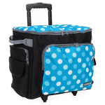 Semplix Nähmaschinentrolley Polka Dots petrol/türkis