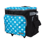 Semplix Nähmaschinentrolley Polka Dots petrol/türkis