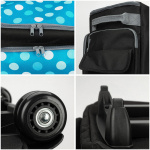 Semplix Nähmaschinentrolley Polka Dots petrol/türkis