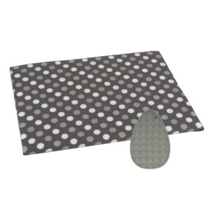 Semplix Bügel-Set mit Mini-Bügeleisenablage grau/grau