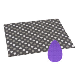 Semplix ironing board gray + mini silicone iron rest purple