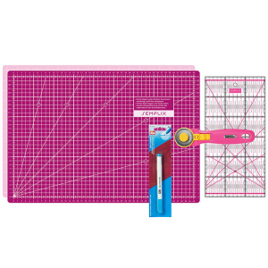 Semplix cutting mat set A3 pink/ berry + FREE Prym Aqua-Trickmarker