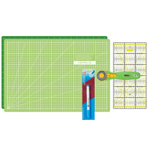 Semplix cutting mat set A3 light green/ green + FREE Prym Aqua-Trickmarker