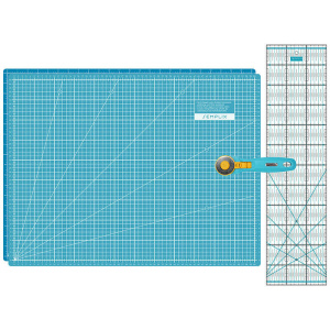 Semplix cutting mat set A2 turquoise/petrol (mat 60 x 45 cm)