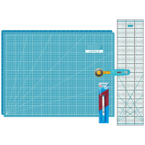 Semplix cutting mat set A2 turquoise/ petrol + FREE Prym Aqua-Trickmarker
