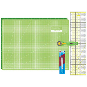 Semplix cutting mat set A2 light green/ green + FREE Prym Aqua-Trickmarker