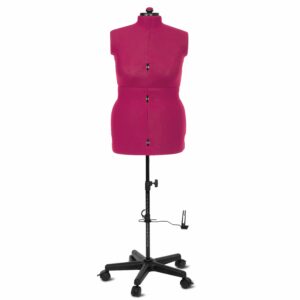Tailor's dummy/tailor's bust Supa Fit "L" with castors (adjustable / pink)