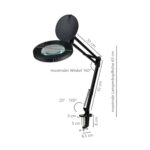 Semplix Lupen-LED-Tischleuchte (schwarz)