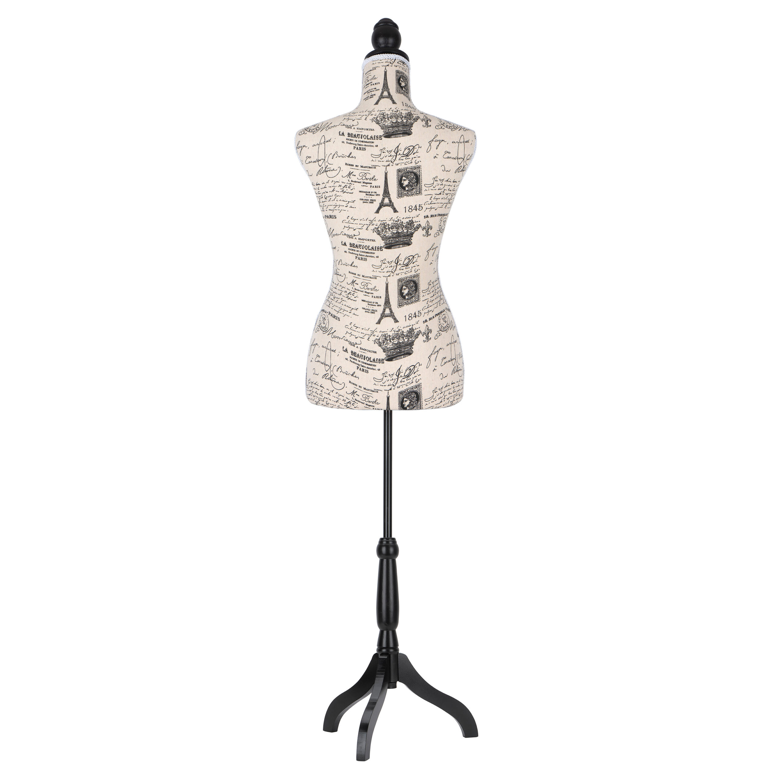 Semplix Schneiderbüste „Calico Paris“ | Deko-Schneiderpuppe mit Eiffelturm-Motiv - Image 5