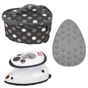 Semplix Prym mini iron bundle - polka dots anthracite + silicone tray gray