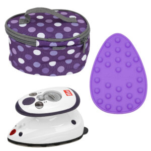 Semplix Prym mini iron bundle - polka dots purple + silicone tray purple