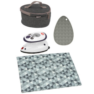 Semplix ironing set with Prym mini iron, 4 pieces, anthracite/grey