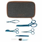 Semplix storage bag with scissors set and oil stick anthracite/brown