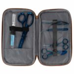 Semplix storage bag with scissors set and oil stick anthracite/brown
