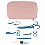 Semplix Aufbewahrungstasche mit Scheren-Set und Ölstift rosé