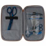 Semplix Aufbewahrungstasche mit Scheren-Set anthrazit/braun
