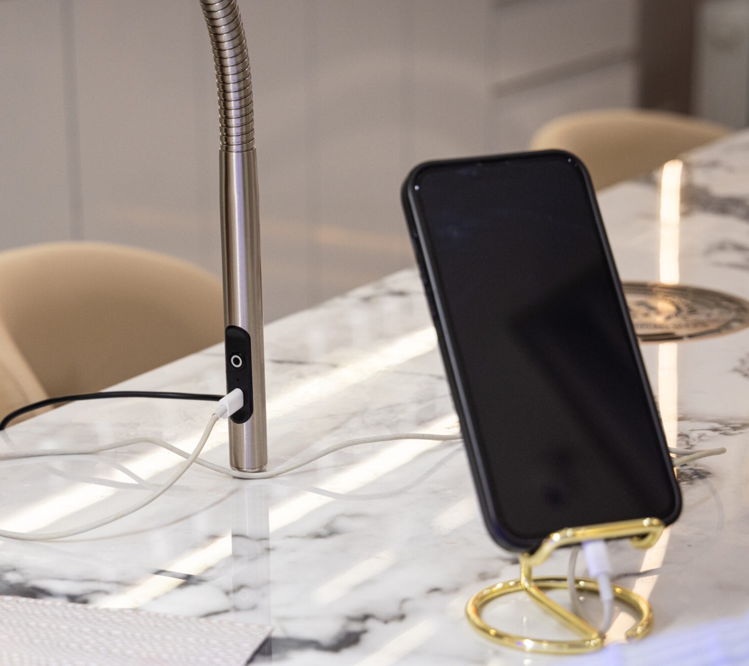 Daylight Slimline 4 Tischlampe/Tischleuchte (Rose Gold)