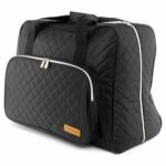 Semplix Nähmaschinentasche XL Quilting (schwarz / Reißverschluss silber)