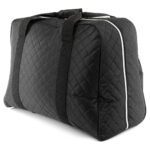 Semplix Nähmaschinentasche XL Quilting (schwarz / Reißverschluss silber)