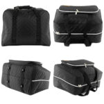 Semplix Nähmaschinentasche XL Quilting (schwarz / Reißverschluss silber)