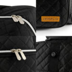 Semplix Nähmaschinentasche XL Quilting (schwarz / Reißverschluss silber)
