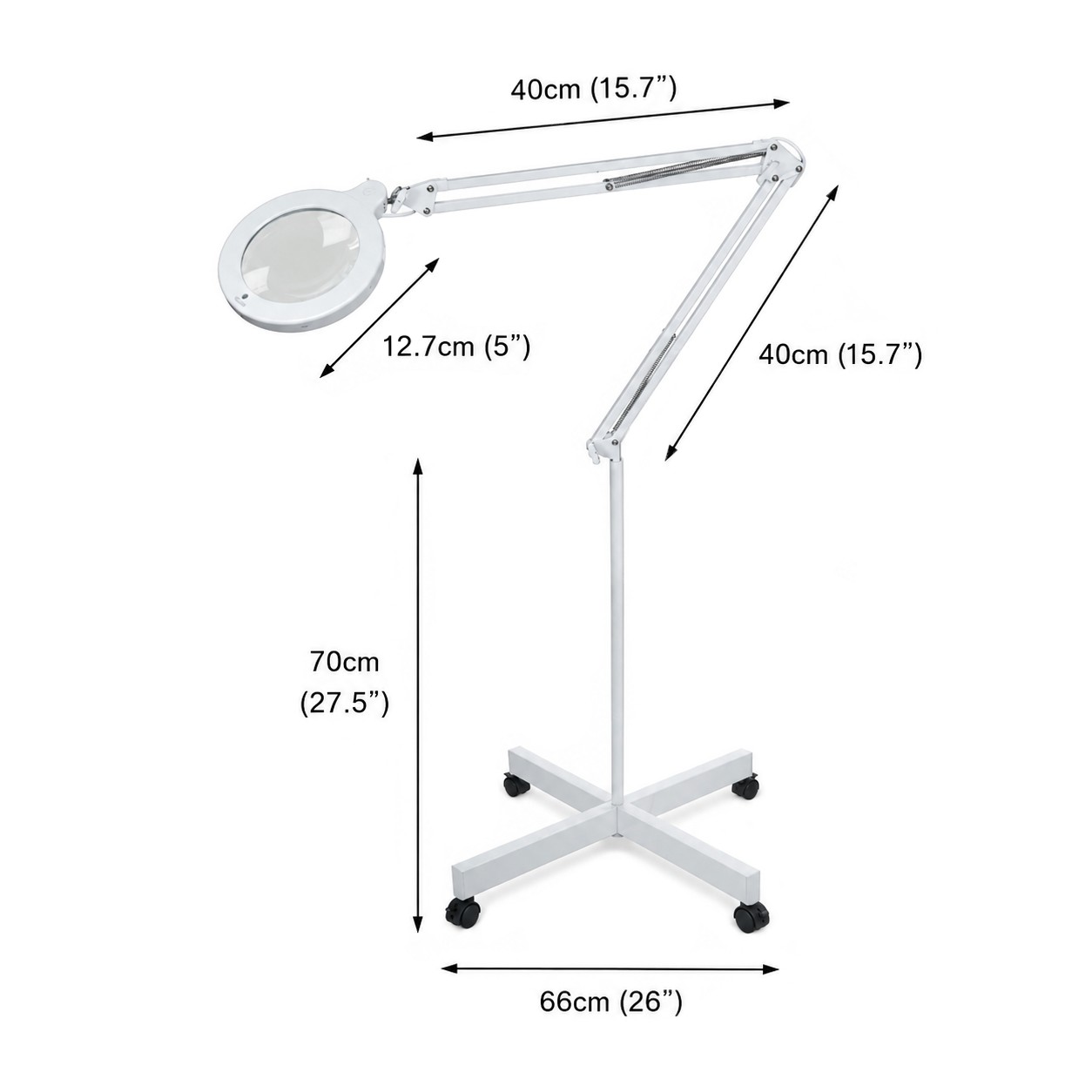 Daylight LED Lupenlampe S mit Standfuß (Stehleuchte)