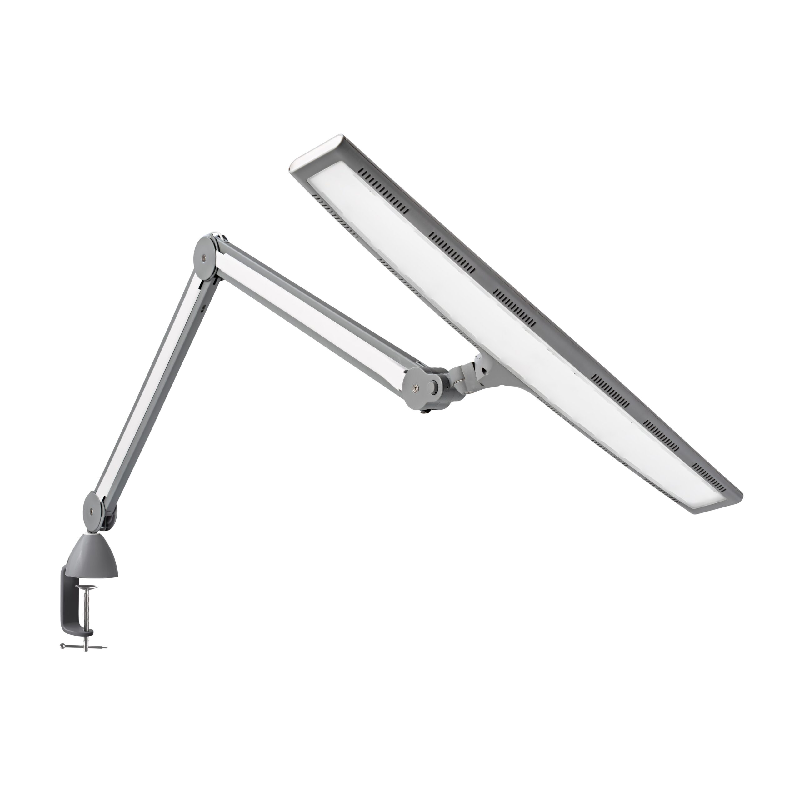 Daylight Luminos LED Arbeitsplatzleuchte (grau/ Klemm/ dimmbar)